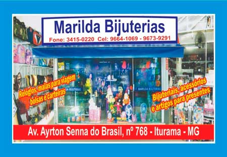 MARILDA BIJUTERIAS E ACESSRIOS, UMA LOJA COMPLETA ESPERANDO POR VOC!